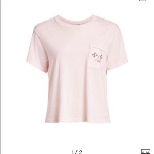 70s Oversized Pocket Los Angeles Raceway Tee In Faded Pink